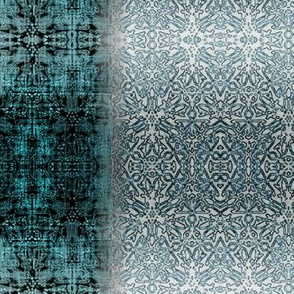 Cerulean Blue and White