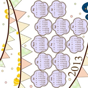 Happy Bunting 2013 Calendar