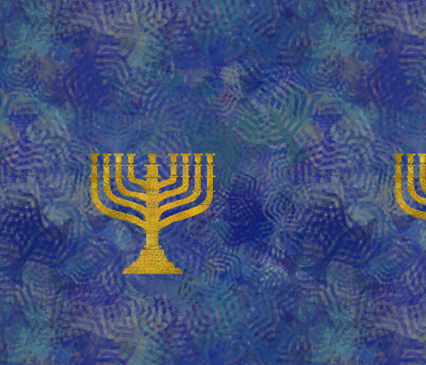 Menorah -  blue 
