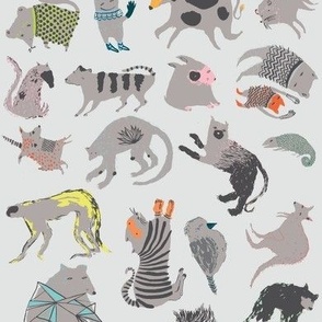 Strange Beasts on Grey