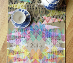 2013 Geometry Tea Towel Calendar