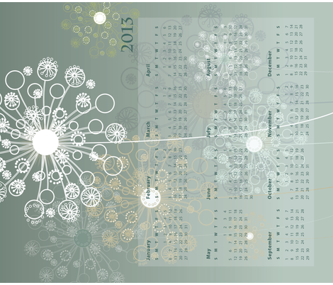 Queen Anne's Lace 2013 Wall Calendar fabric by snuss on Spoonflower - custom fabric