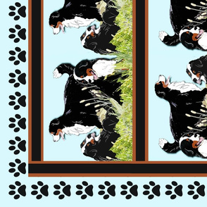 Bernese Mountain Dog Cheater Crib Size Quilt