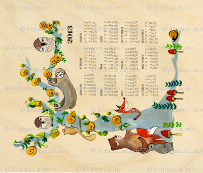 Paper Sparrow 2013 Woodland Calendar