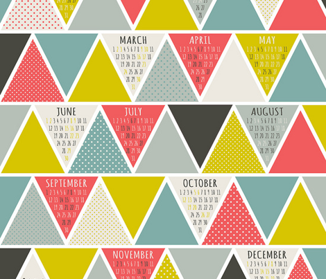 2013 Triangulum Calendar Tea Towel