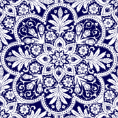 Bombay White & Blue