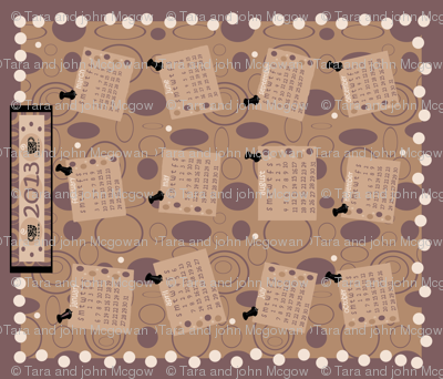Coffee Shop Tea Towel Calendar