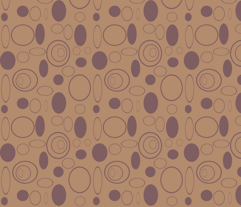 Coffee Bean Rings, Dots & Swirls fabric by arttreedesigns on Spoonflower - custom fabric