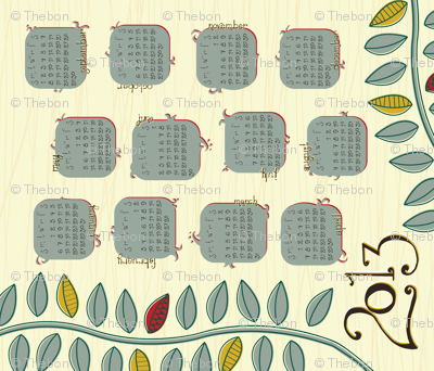2013 Tea Towel Calendar