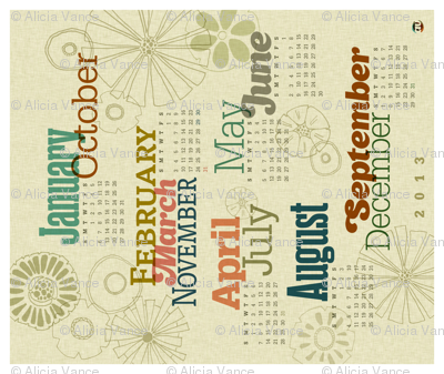 2013 Tea Towel Calendar