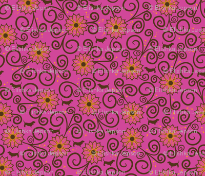 Samba Bassets Floral (Pink)
