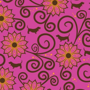 Samba Bassets Floral (Pink)