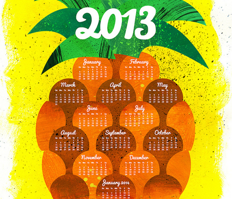2013 Pineapple Tea Towel Calendar