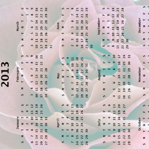 2013 Calendar - Rose  Lavender and Teal