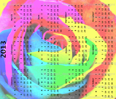 2013 Calendar - Rose Rainbow