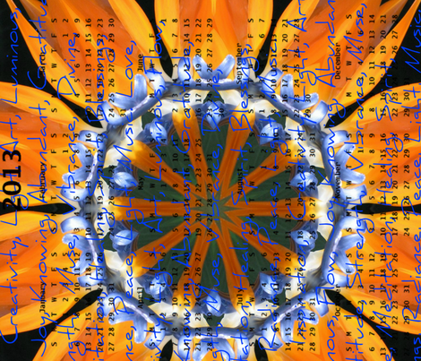 2013 Calendar - Flowers - Bird of Paradise fabric by dovetail_designs on Spoonflower - custom fabric