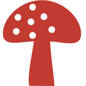 Woodland Mushroom Red