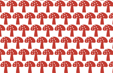 Woodland Mushroom Red fabric by emma_smith on Spoonflower - custom fabric