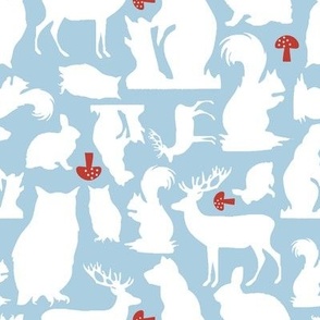 Woodland Animals Small Blue