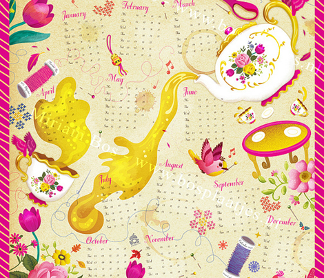 Tea Towel Calendar 2013