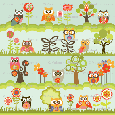 Owls in the garden