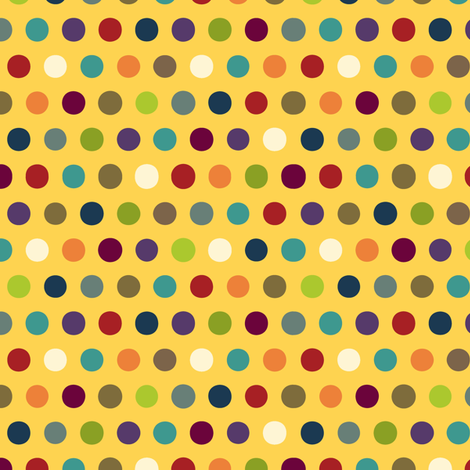 comic mini dot yellow fabric by scrummy on Spoonflower - custom fabric