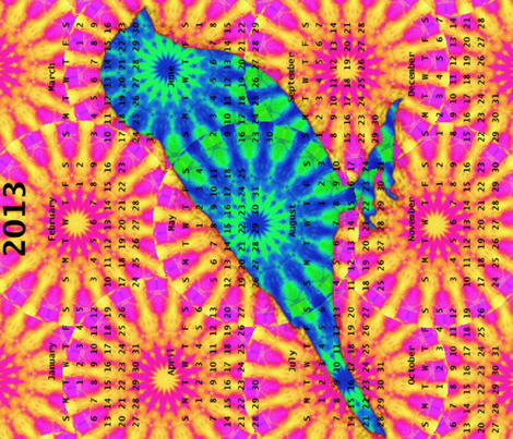 2013 Calendar - Birdsongs 5 fabric by dovetail_designs on Spoonflower - custom fabric