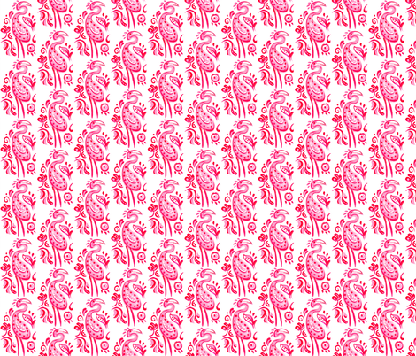Hot Pink Paisley Flamingo fabric by katy_bratun on Spoonflower - custom fabric