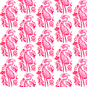 Hot Pink Paisley Flamingo