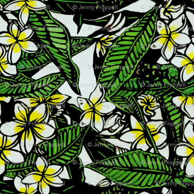 Frangipani Print for Scarf. copyright 2012 seasparkles