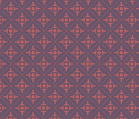 colonial_cross dusty rose fabric by glimmericks on Spoonflower - custom fabric
