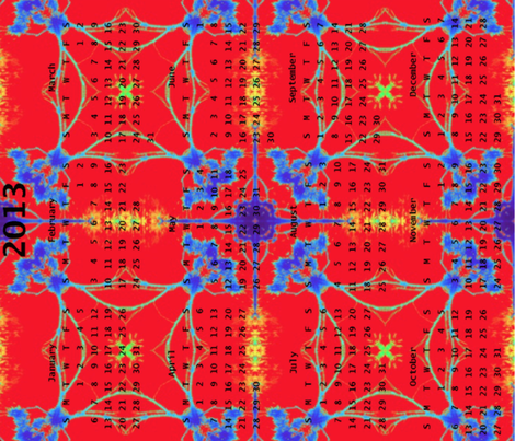 2013 Calendar - Flowe Power 1 fabric by dovetail_designs on Spoonflower - custom fabric