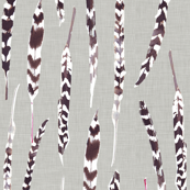 watercolor feathers striped on canvas