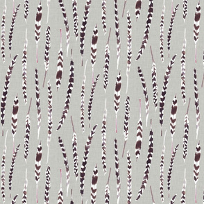 watercolor feathers striped on canvas