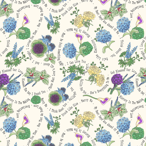Marla Wedding Fabric fabric by clsanchez on Spoonflower - custom fabric