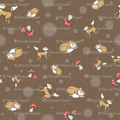 Sassy Fox - Fox and toadstool on chocolate