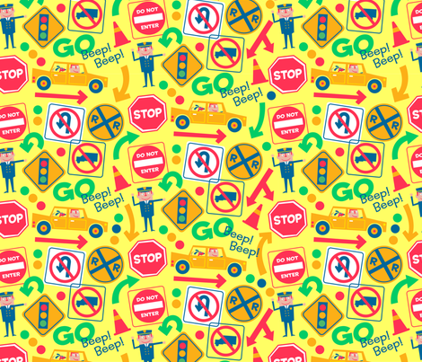 Traffic Arrows fabric by edmillerdesign on Spoonflower - custom fabric
