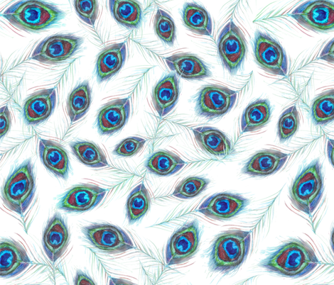 peacock_feathers fabric by katarina on Spoonflower - custom fabric