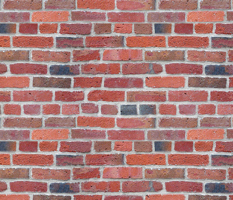 Old Brick Wall -bigger fabric by koalalady on Spoonflower - custom fabric
