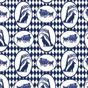 Beauceron Toile - blue