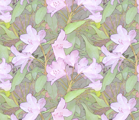 Pastel Rhododendron fabric by wren_leyland on Spoonflower - custom fabric