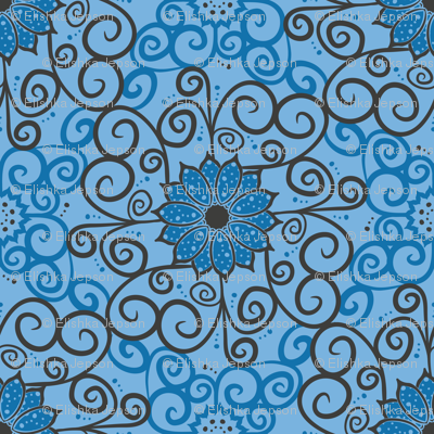 Polka Floral Damask (Light)