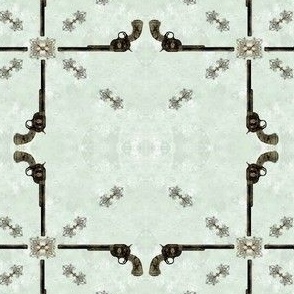 Victorian Pistol - light blue background
