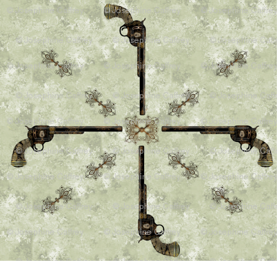 Victorian Pistol Green Background