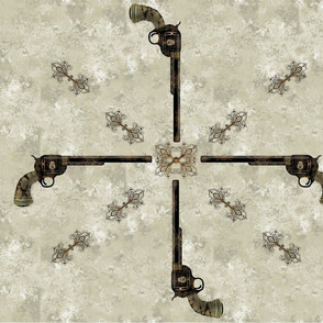 Victorian Pistol brown-gray background