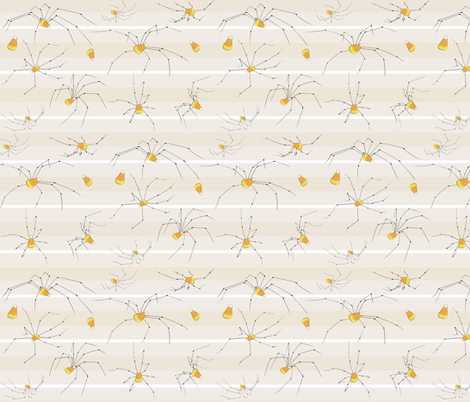Candy Corn Crawlers - Small fabric by ilikemeat on Spoonflower - custom fabric