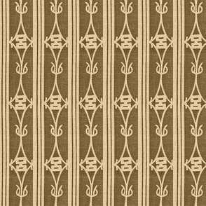 Diamond Stripe - Brown and light beige