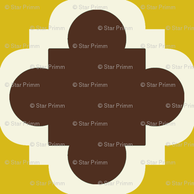burst brown and mustard