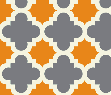 burst grey and pumpkin fabric by mytinystar on Spoonflower - custom fabric