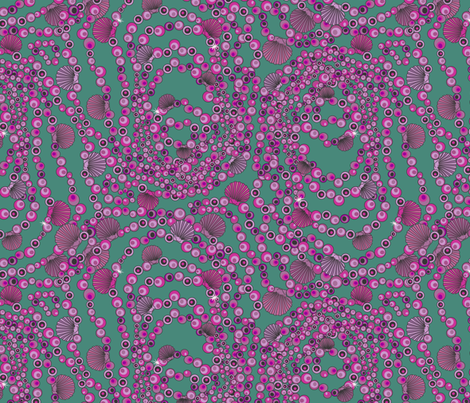 Ondine's jewellery box (jade) fabric by bippidiiboppidii on Spoonflower - custom fabric